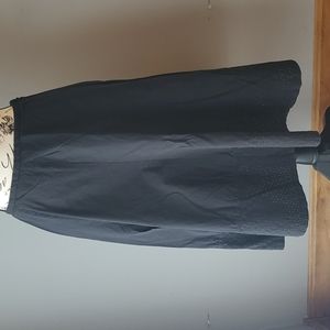 Apostrophe Black A-Line Eyelet Skirt, size 10